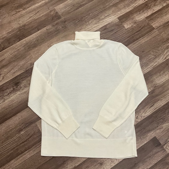 J.CREW FACTORY NWT Merino Wool-Blend Machine Washable Ivory Turtleneck 2X AU185 - Picture 3 of 9
